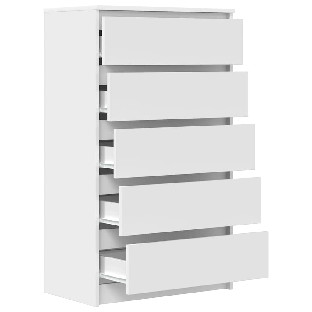 Cabinet with drawers, white, 60x36x103cm, engineered wood