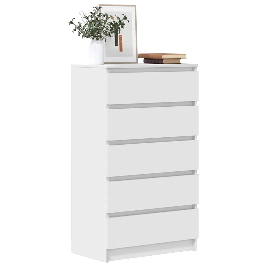 Cabinet with drawers, white, 60x36x103cm, engineered wood