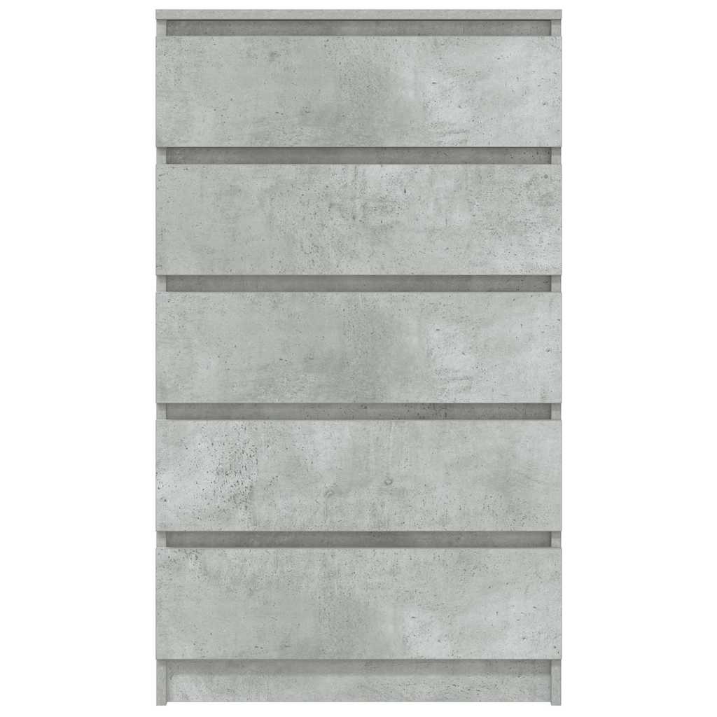 Spintelė su stalčiais, betono pilka, 60x36x103cm, mediena