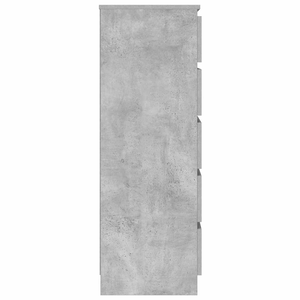 Spintelė su stalčiais, betono pilka, 60x36x103cm, mediena