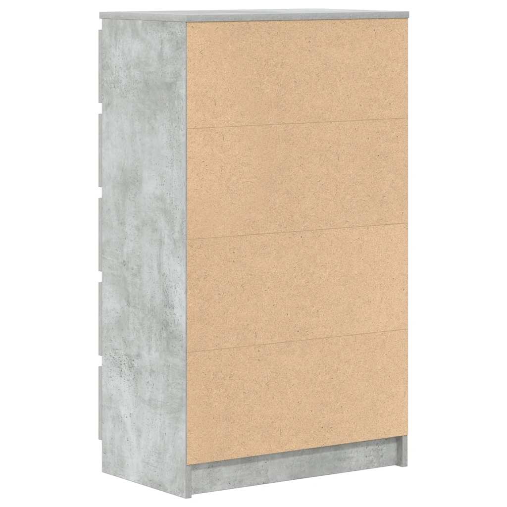 Spintelė su stalčiais, betono pilka, 60x36x103cm, mediena