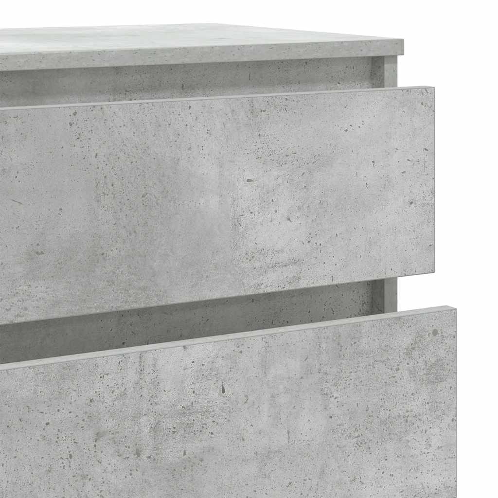 Spintelė su stalčiais, betono pilka, 60x36x103cm, mediena