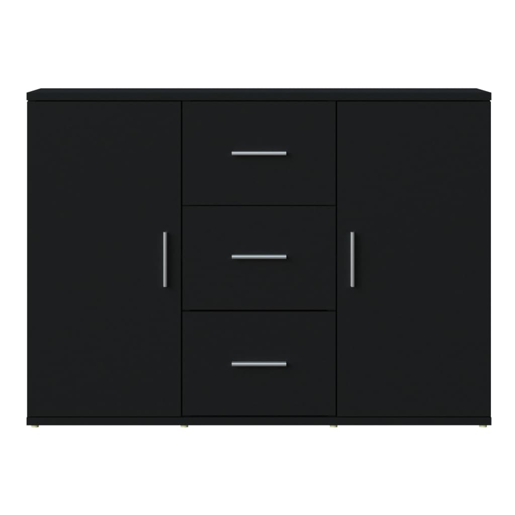 Side cabinet, black, 91x29.5x65cm, engineered wood