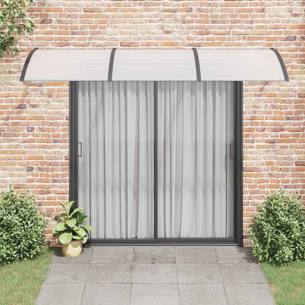 Door canopy, black, 300x100cm, polycarbonate
