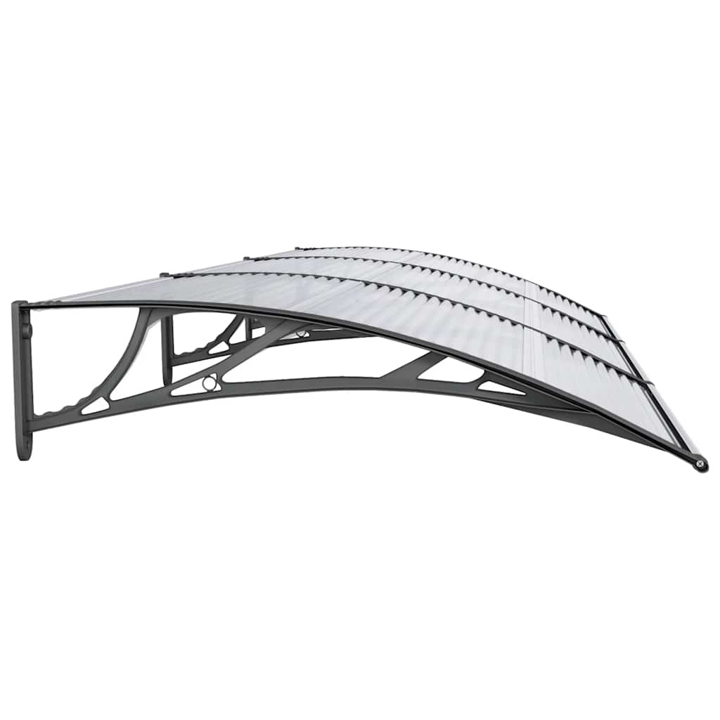 Door canopy, black, 300x100cm, polycarbonate