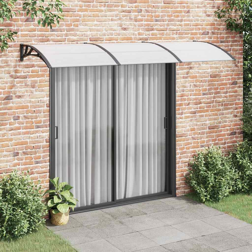Door canopy, black, 300x100cm, polycarbonate