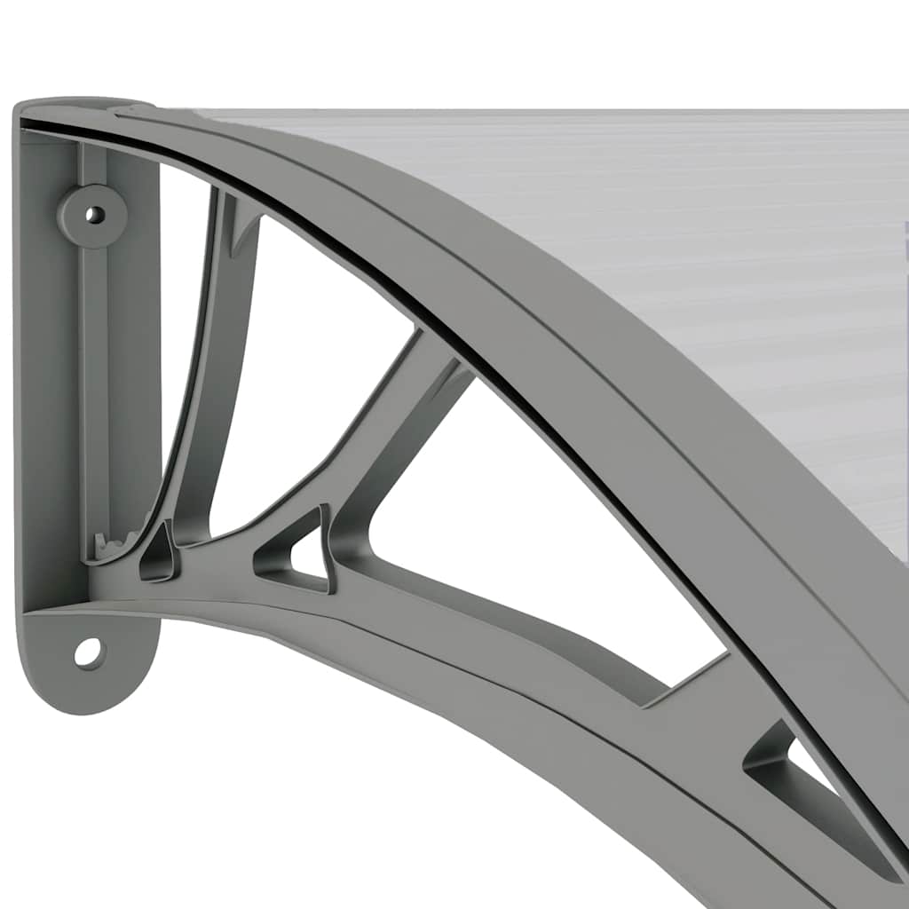 Door canopy, gray, 150x75cm, polycarbonate