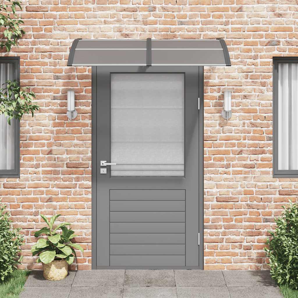 Canopy for doors, black, 150x75cm, polycarbonate