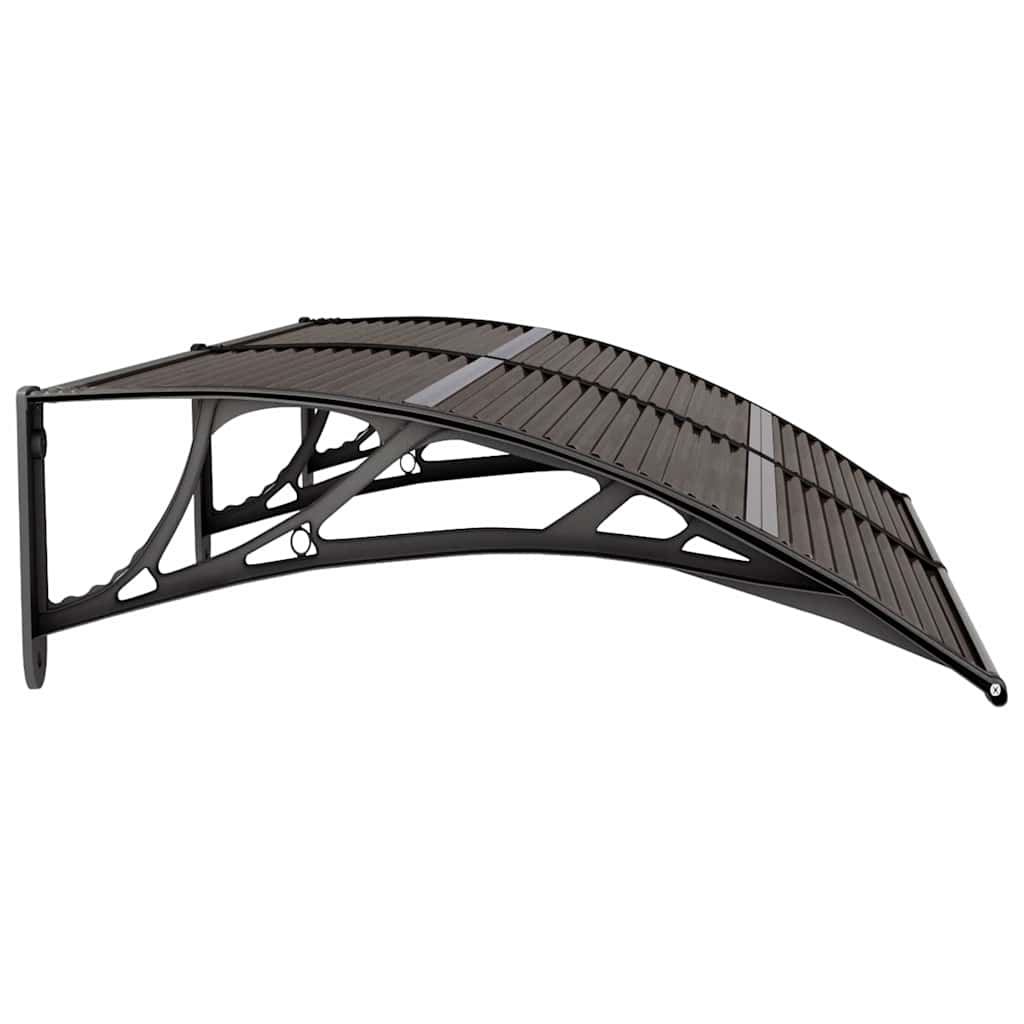 Canopy for doors, black, 150x75cm, polycarbonate