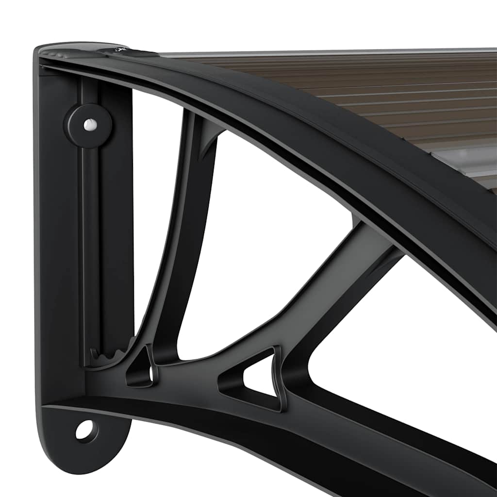 Canopy for doors, black, 150x75cm, polycarbonate