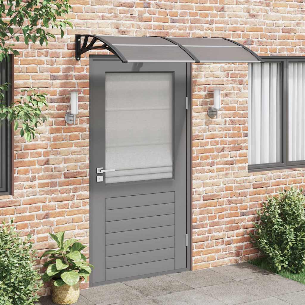 Canopy for doors, black, 150x75cm, polycarbonate