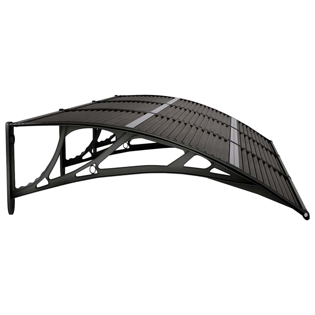 Stogelis durims, juodos spalvos, 300x75cm, polikarbonatas