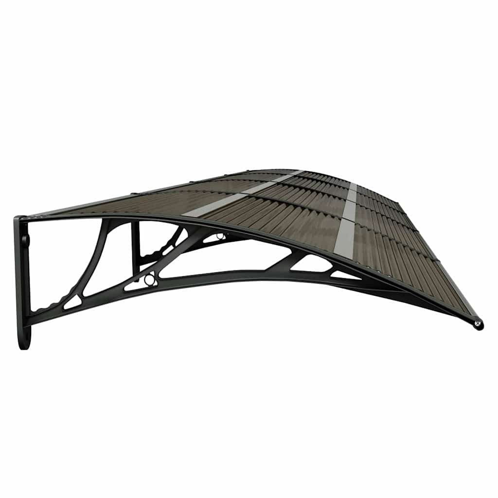 Stogelis durims, juodos spalvos, 350x75cm, polikarbonatas