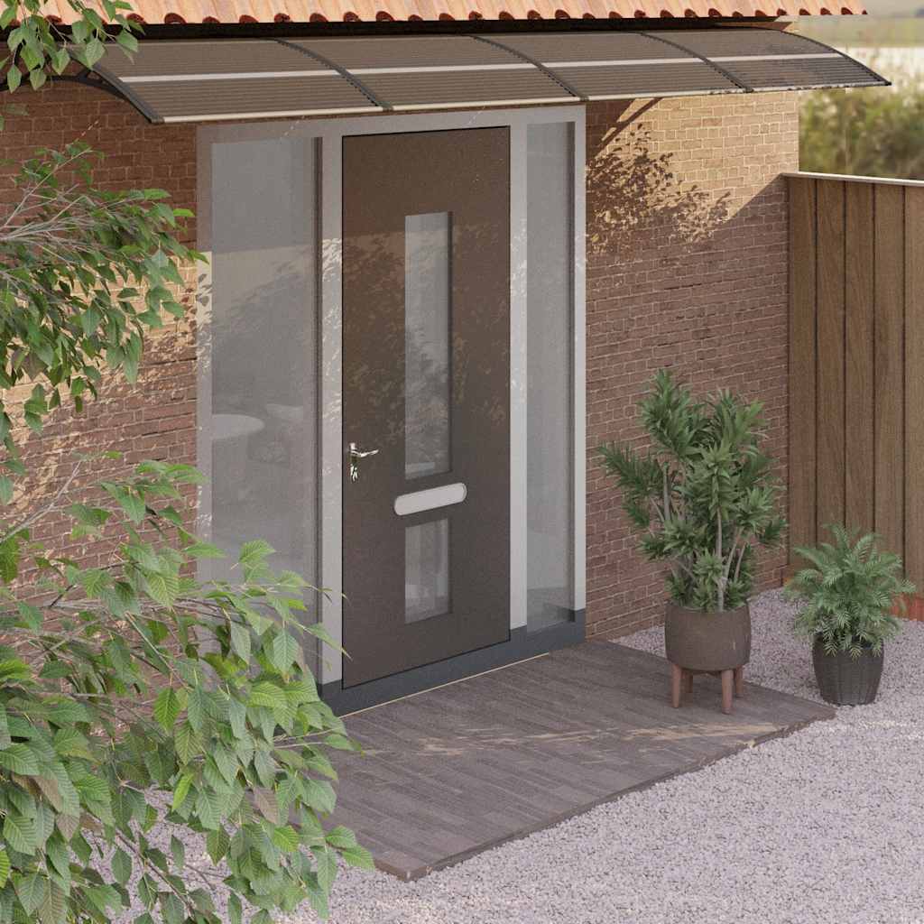 Stogelis durims, juodos spalvos, 350x75cm, polikarbonatas