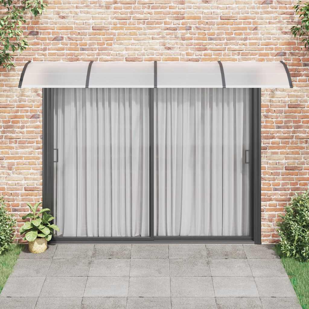 Canopy for doors, black, 350x100cm, polycarbonate