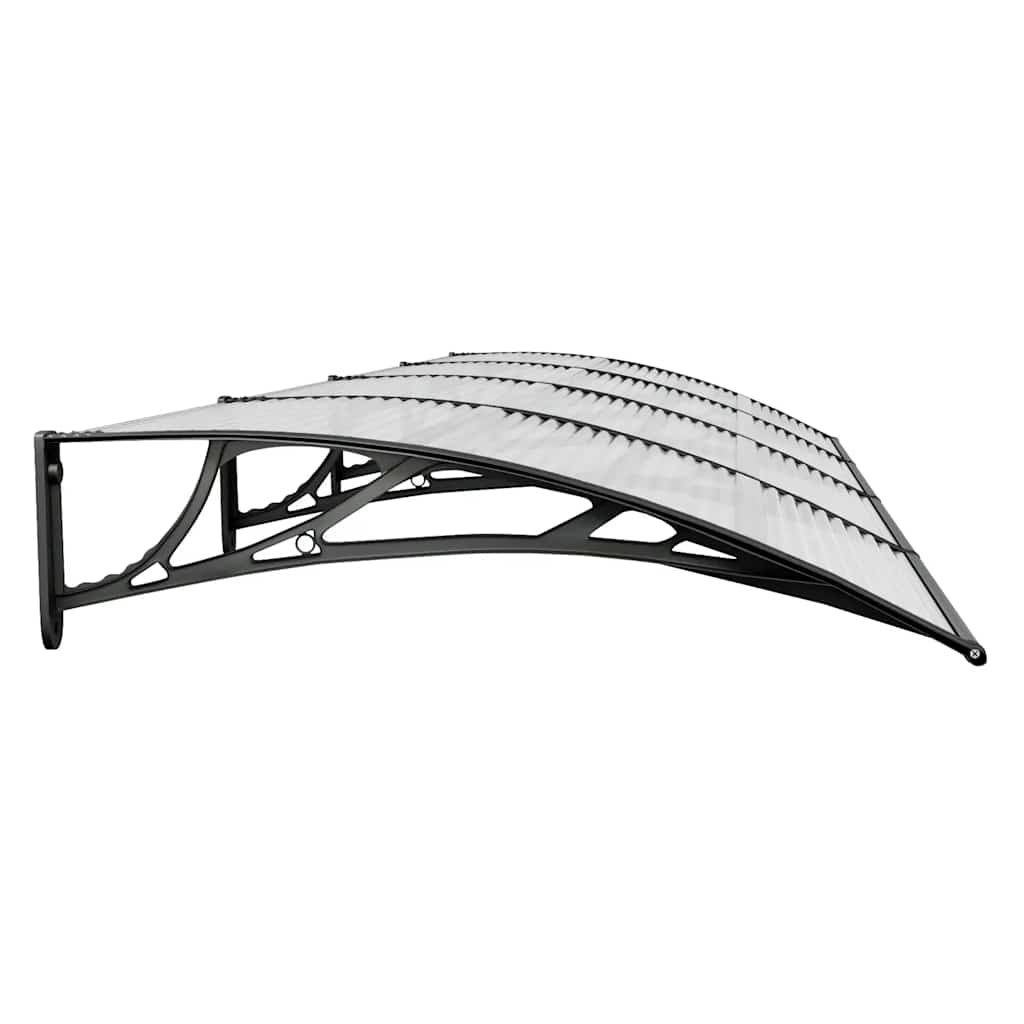 Canopy for doors, black, 350x100cm, polycarbonate