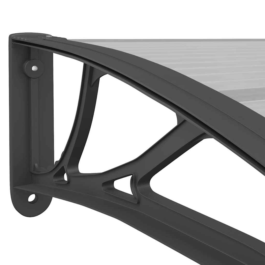 Canopy for doors, black, 350x100cm, polycarbonate