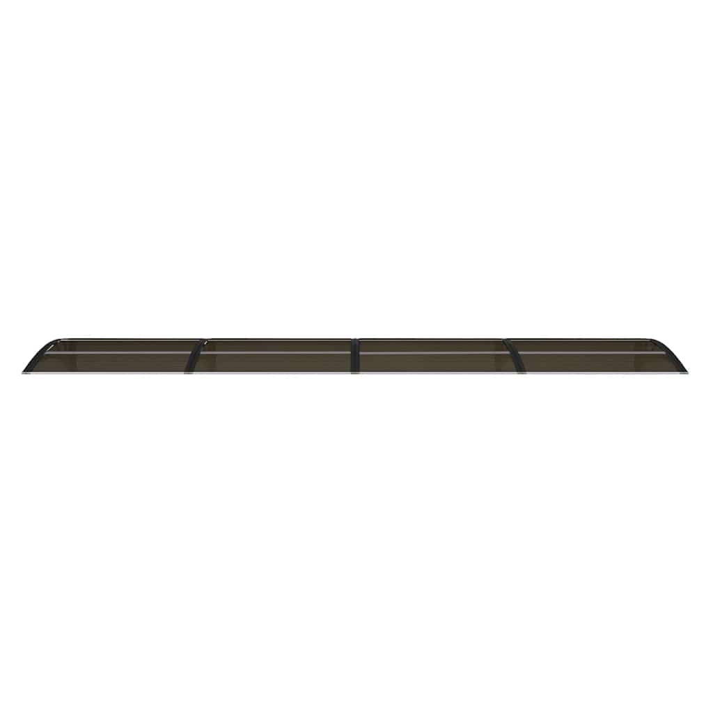 Door canopy, black, 400x75cm, polycarbonate