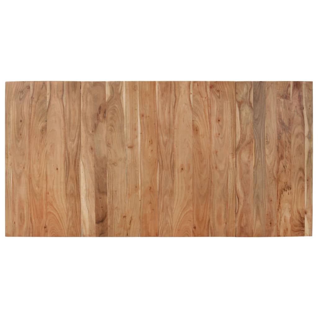 Valgomojo stalas, juodas, 180x90x77cm, akacijos masyvas