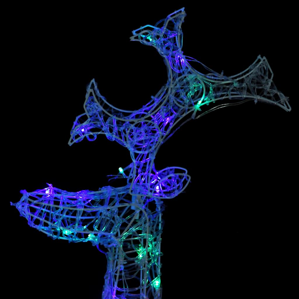 Kalėdų dekoracijos elniai SLED, 3vnt., 60x16x100cm, akrilas