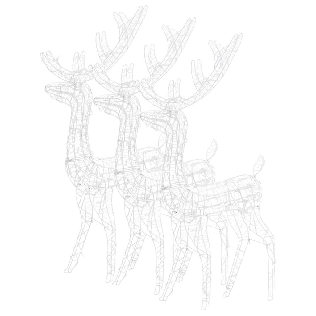 Ziemassvētku rotājumi brieži, 3 gab., 120cm, akrils, silti
