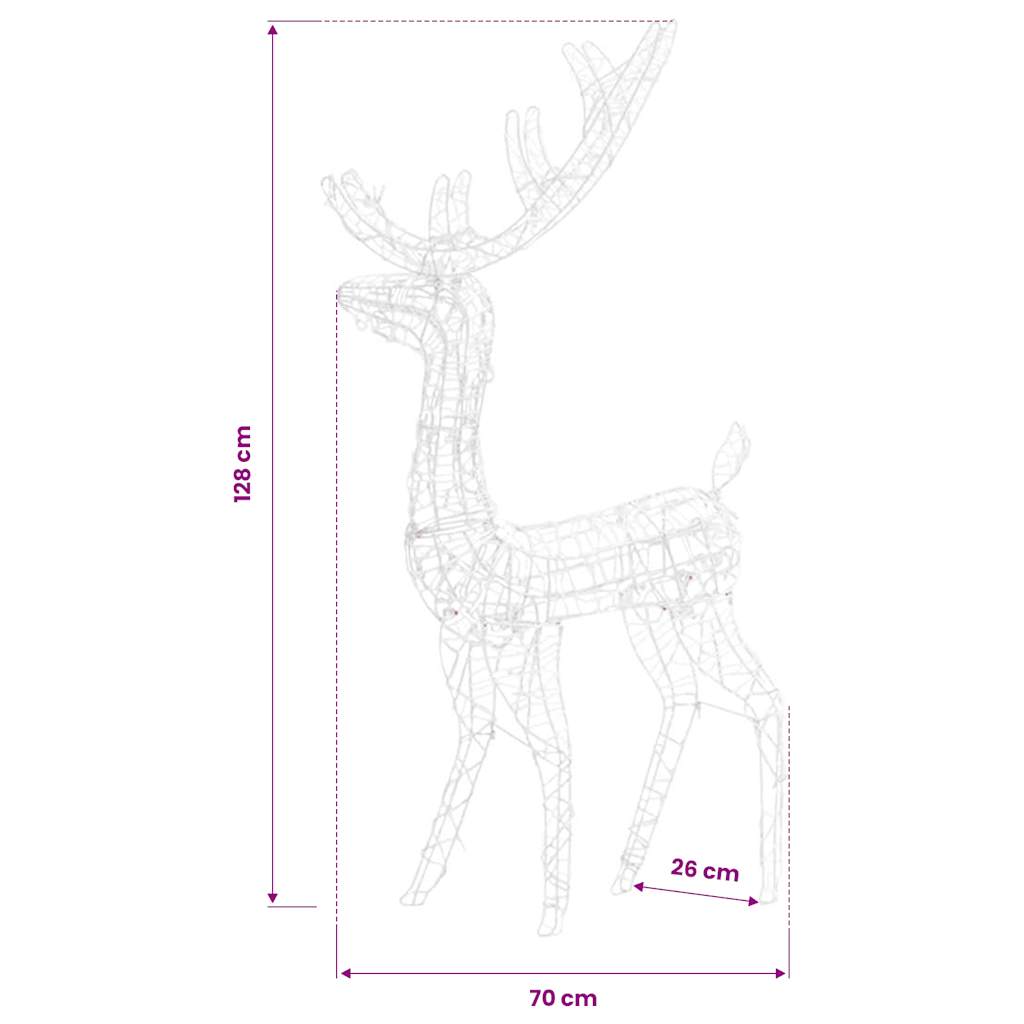 Kalėdinės dekoracijos elniai, 2vnt., 120cm, akrilas, šalti