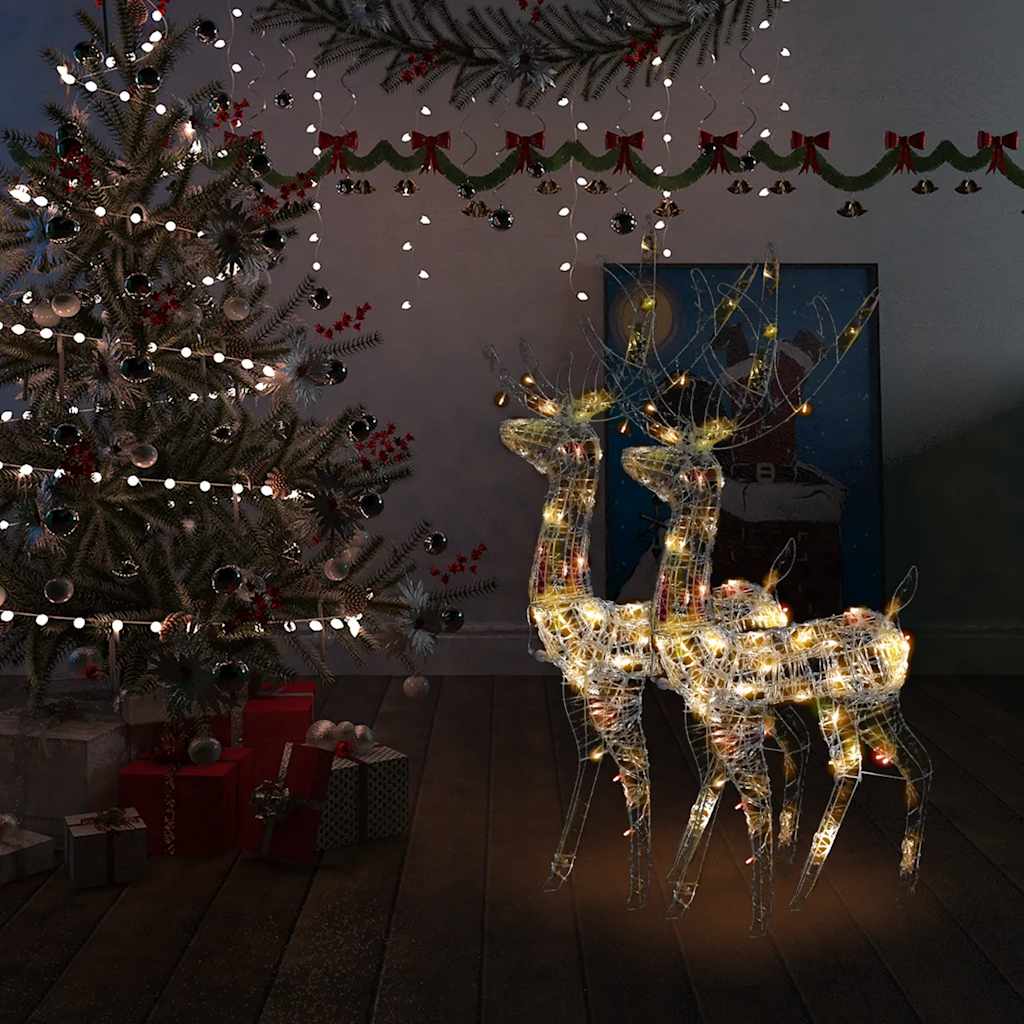 Kalėdinės dekoracijos elniai REINDEER, 2vnt., spalvoti, 120cm, akrilas
