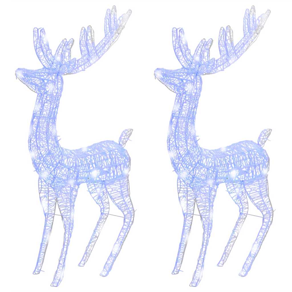 Kalėdinės dekoracijos elniai, 2vnt., 180cm, akrilas, 250 LED