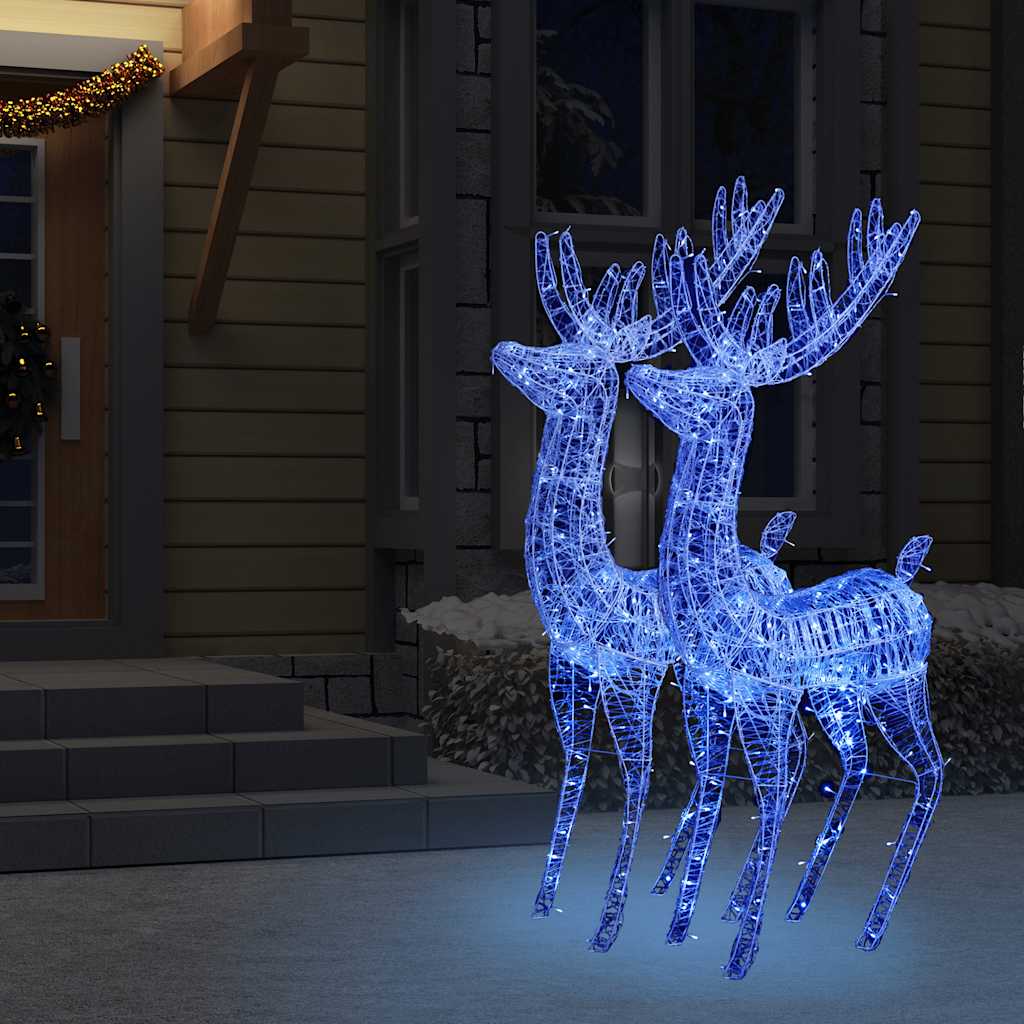 Kalėdinės dekoracijos elniai, 2vnt., 180cm, akrilas, 250 LED
