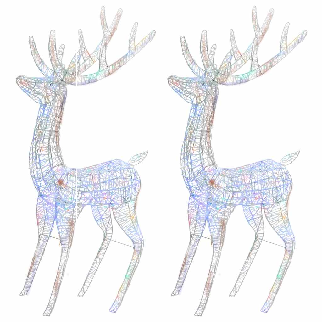 Kalėdinės dekoracijos elniai, 2vnt., 180cm, akrilas, 250 LED