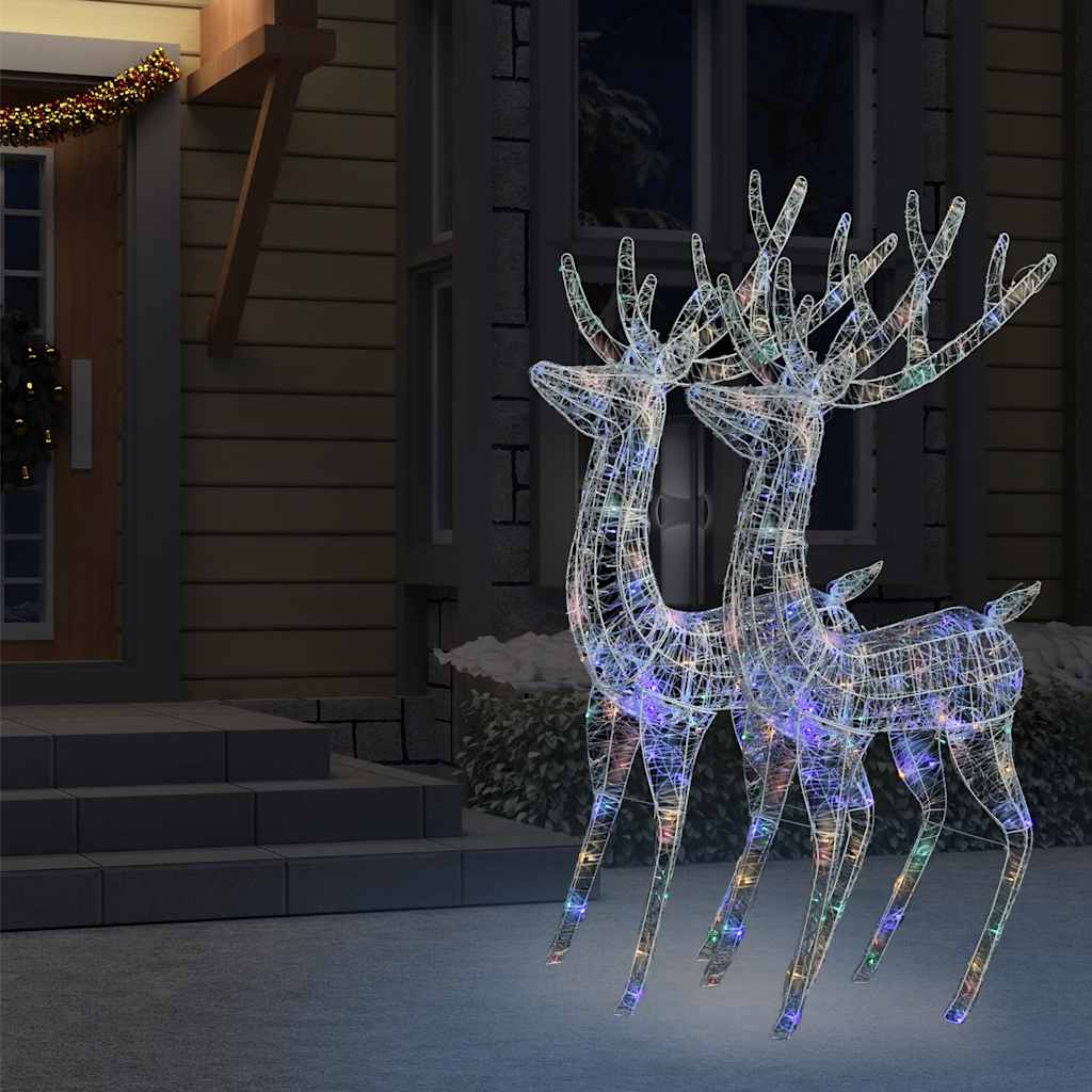 Kalėdinės dekoracijos elniai, 2vnt., 180cm, akrilas, 250 LED