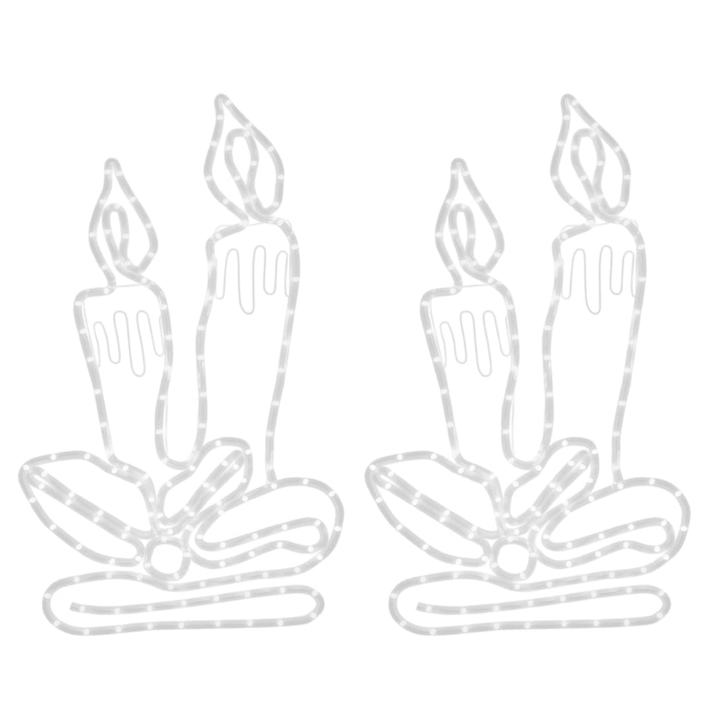 Kalėdinės dekoracijos žvakės su 144 LED WONDER, 2vnt., 70x42cm