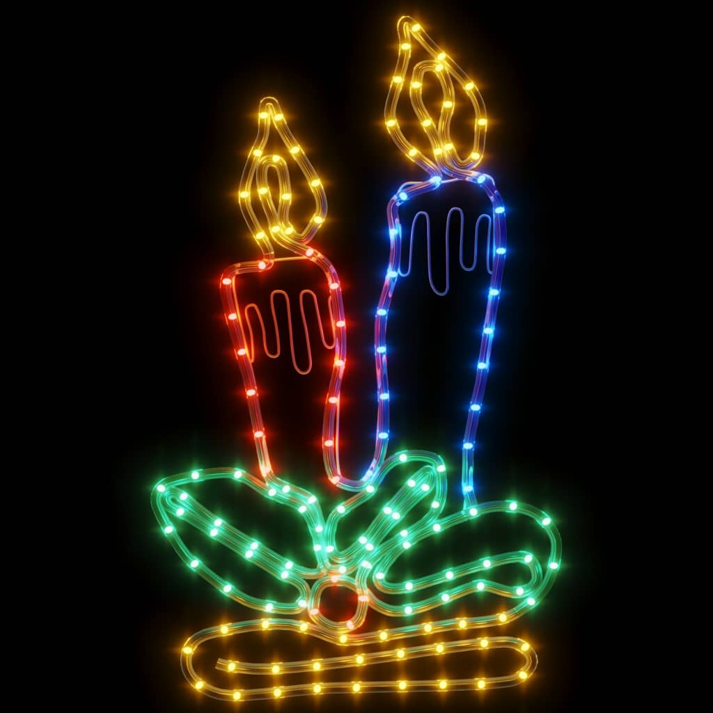 Kalėdinės dekoracijos žvakės su 144 LED, 3vnt., 70x42cm