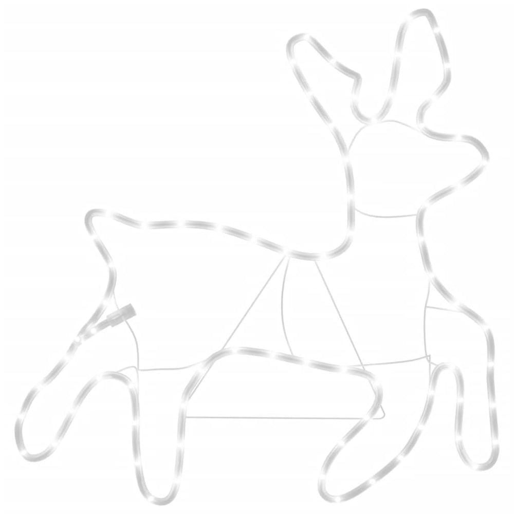 Kalėdinės dekoracijos elniai su LED NORTHPOLE, 2vnt., 57x55x4,5cm