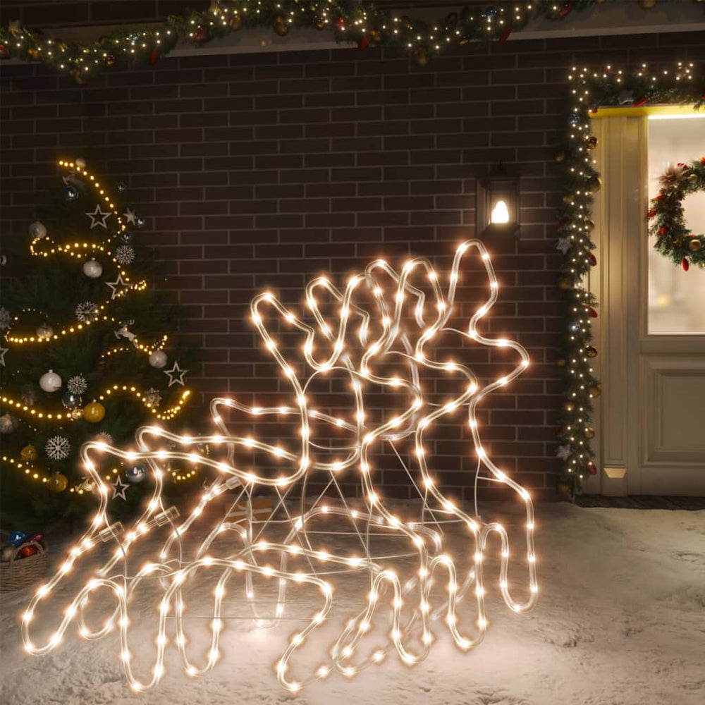 Kalėdinės dekoracijos elniai su LED NORTHPOLE, 3vnt., 57x55x4,5cm