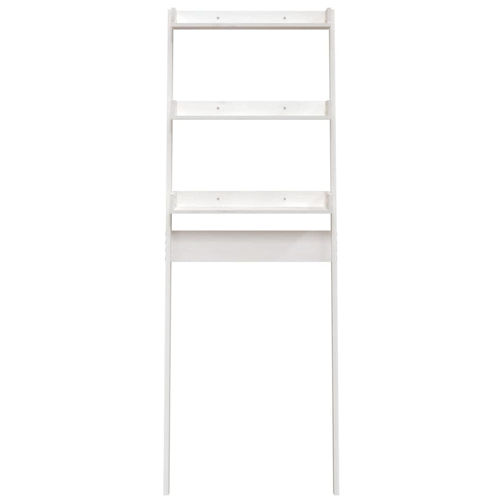 Toilet shelf, white, 63.5x32x179cm, solid pine wood
