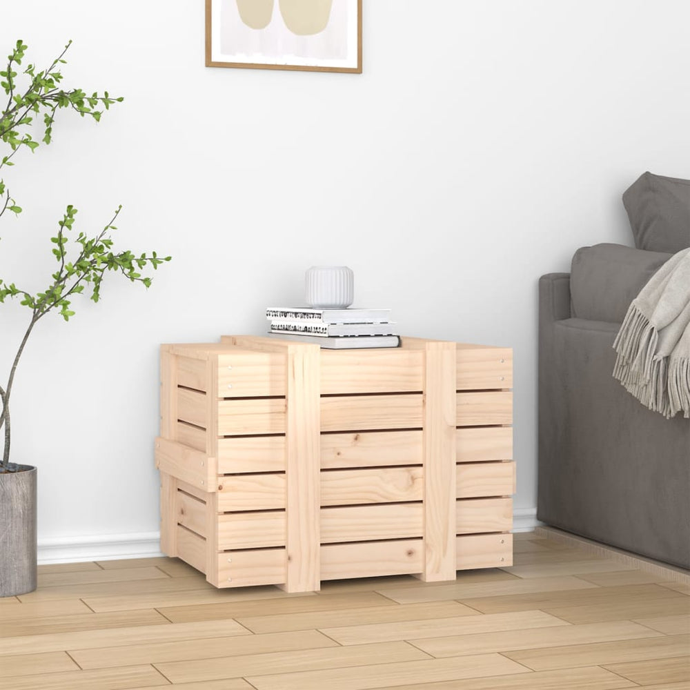 Storage box, 58x40.5x42cm, solid pine wood