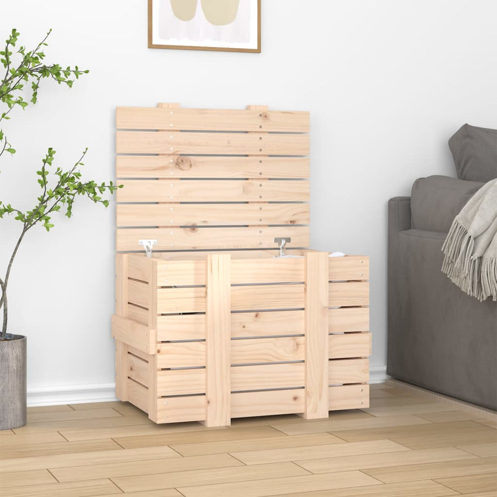 Storage box, 58x40.5x42cm, solid pine wood