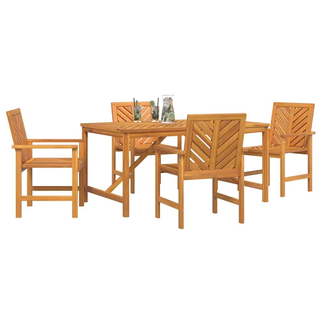 Sodo valgomojo komplektas 5 pcs Ruda 150 x 90 x 74 cm