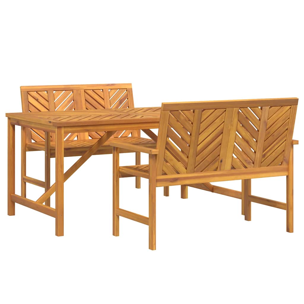 Sodo valgomojo komplektas 3 pcs Ruda Kietos akacijos mediena