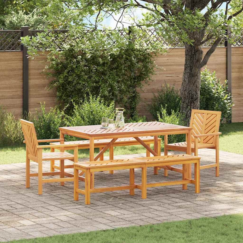 Sodo valgomojo komplektas 5 pcs Ruda 150 x 90 x 74 cm