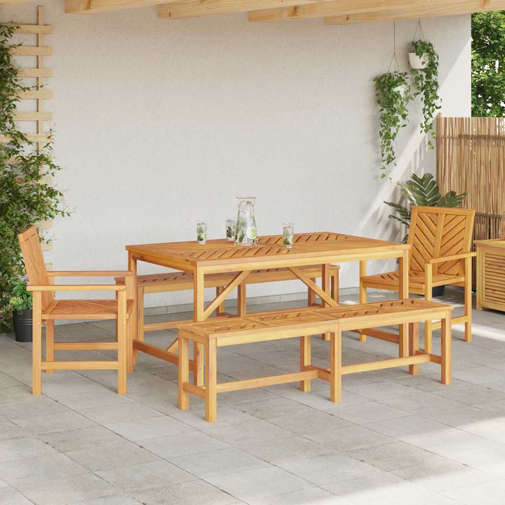 Sodo valgomojo komplektas 5 pcs Ruda 150 x 90 x 74 cm