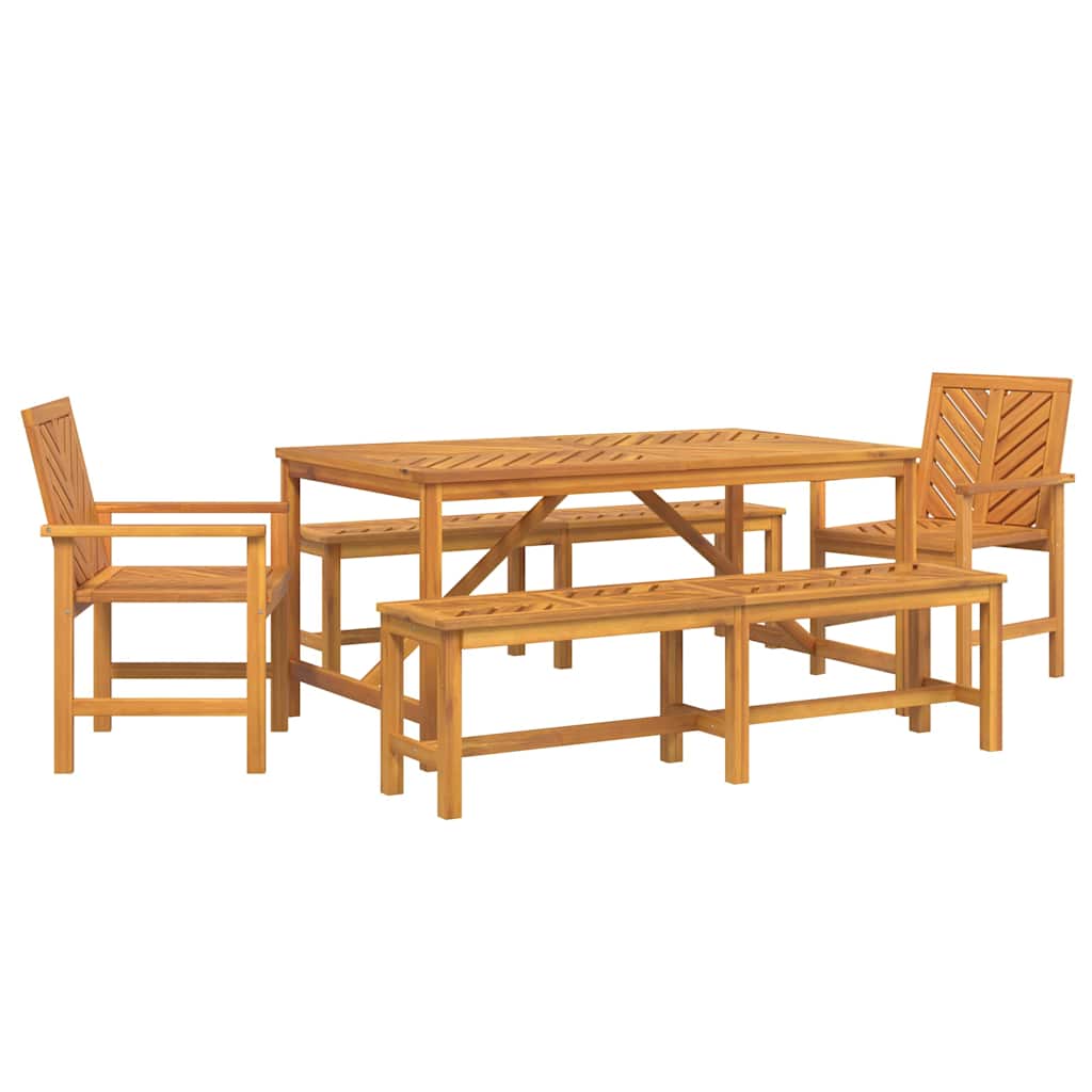 Sodo valgomojo komplektas 5 pcs Ruda 150 x 90 x 74 cm