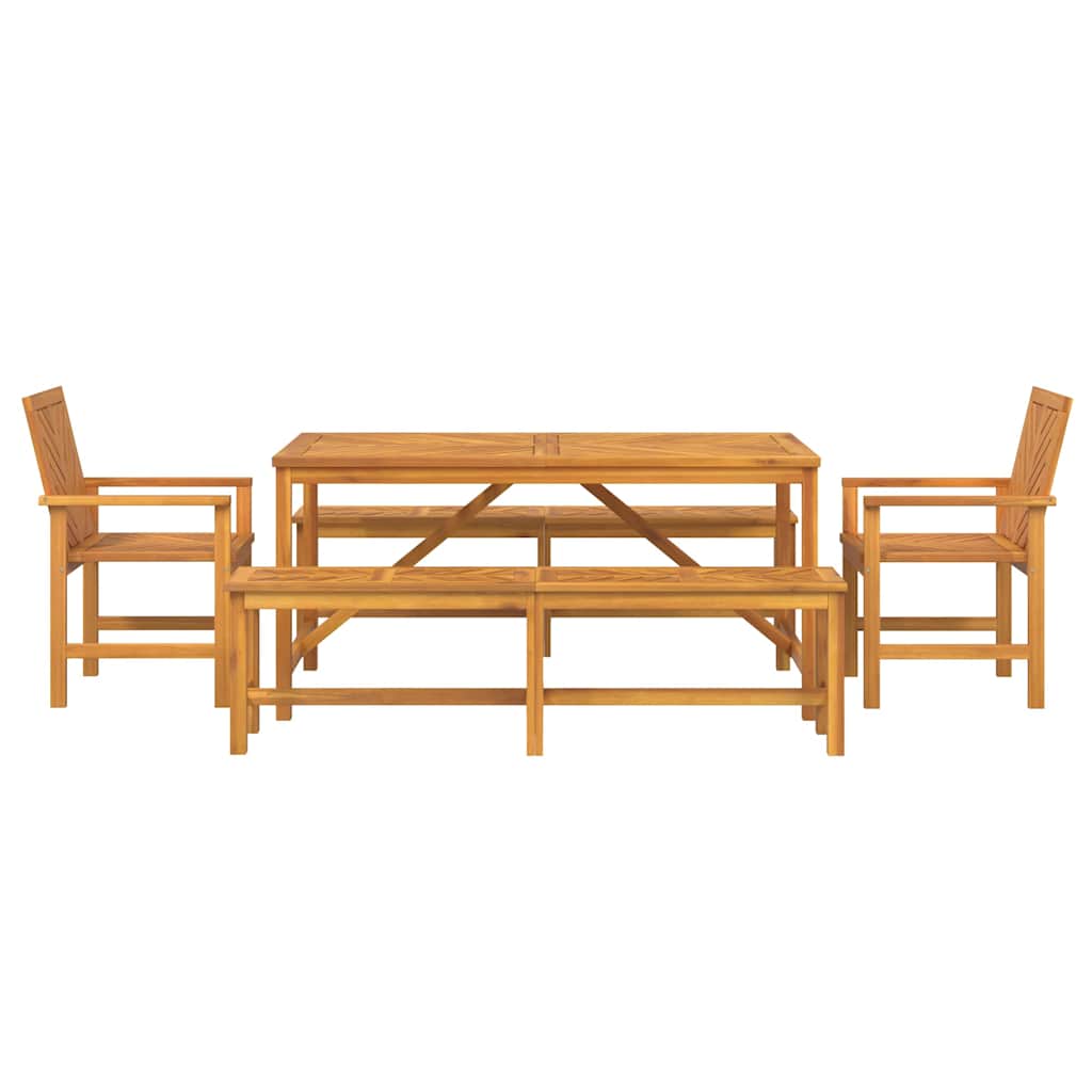 Sodo valgomojo komplektas 5 pcs Ruda 150 x 90 x 74 cm