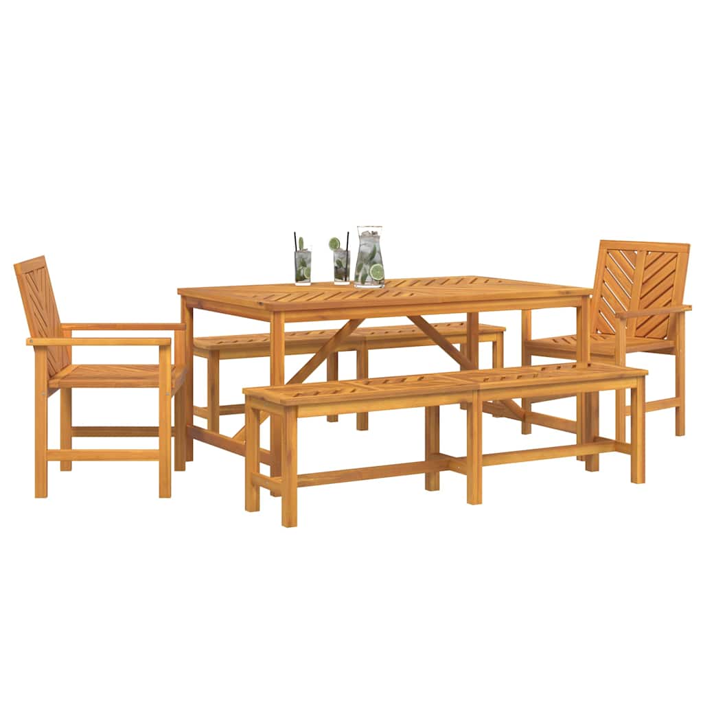 Sodo valgomojo komplektas 5 pcs Ruda 150 x 90 x 74 cm