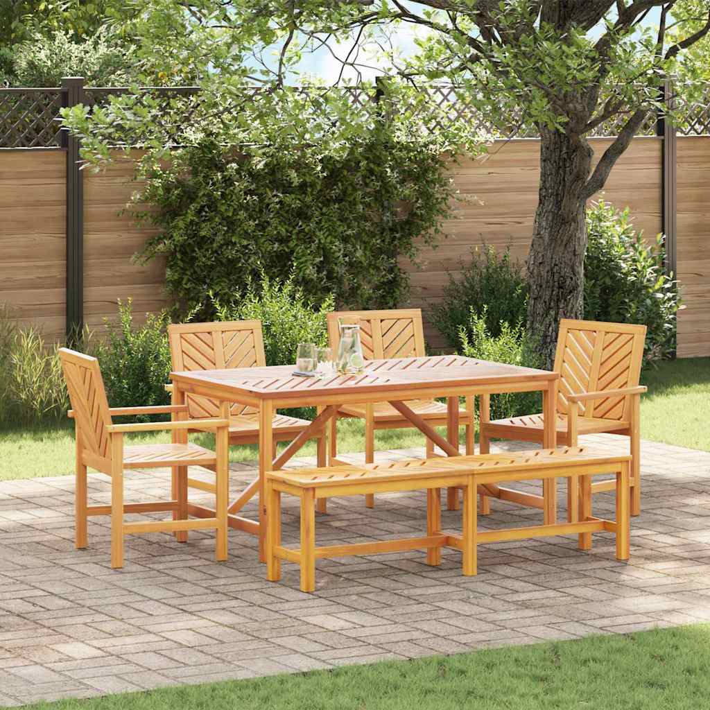 Sodo valgomojo komplektas 6 pcs Ruda 150 x 90 x 74 cm