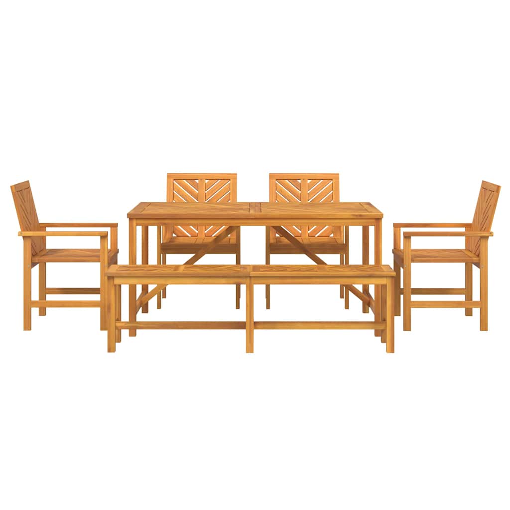 Sodo valgomojo komplektas 6 pcs Ruda 150 x 90 x 74 cm