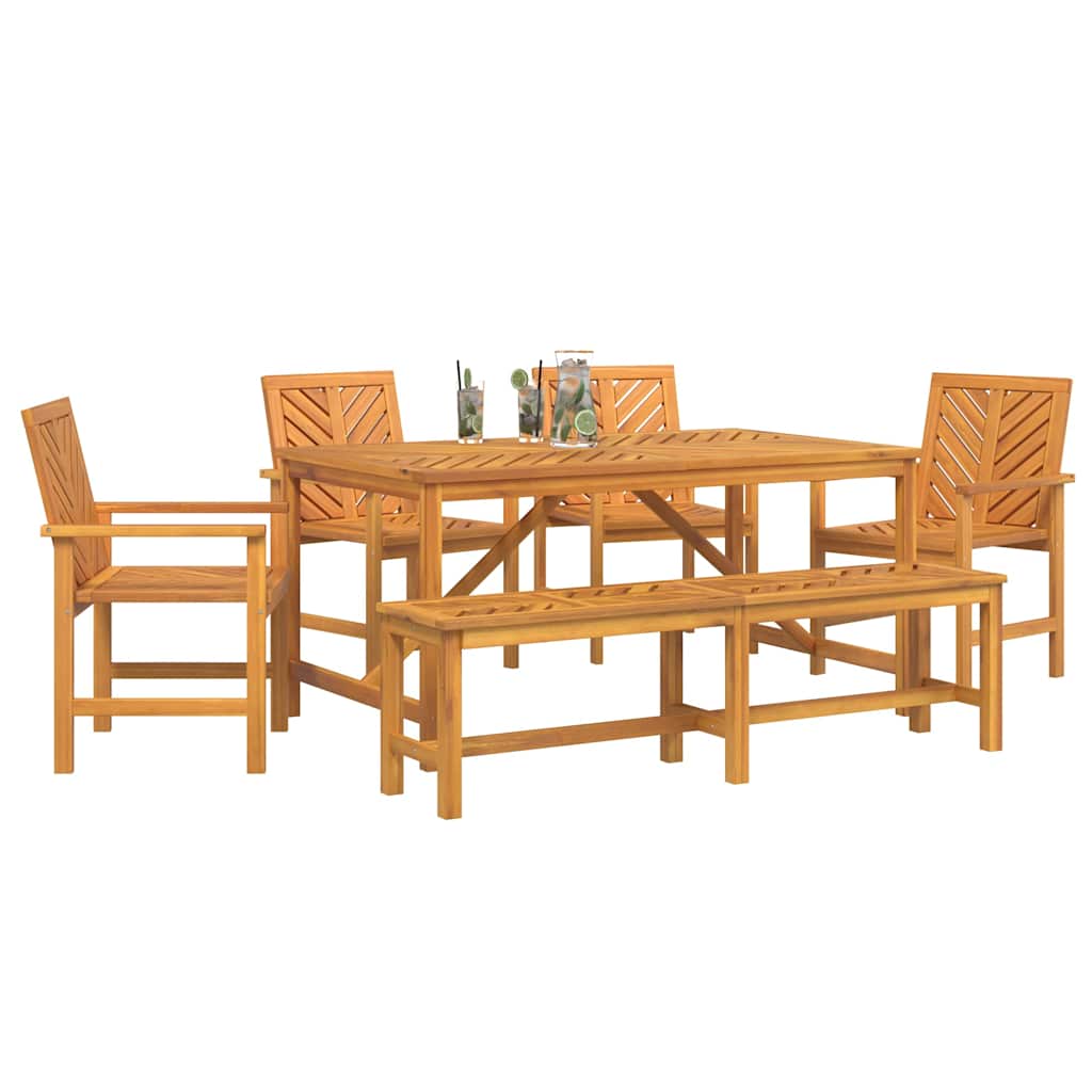 Sodo valgomojo komplektas 6 pcs Ruda 150 x 90 x 74 cm
