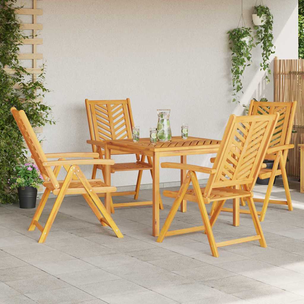 Sodo valgomojo komplektas 5 pcs Ruda akacijos medienos masyvas