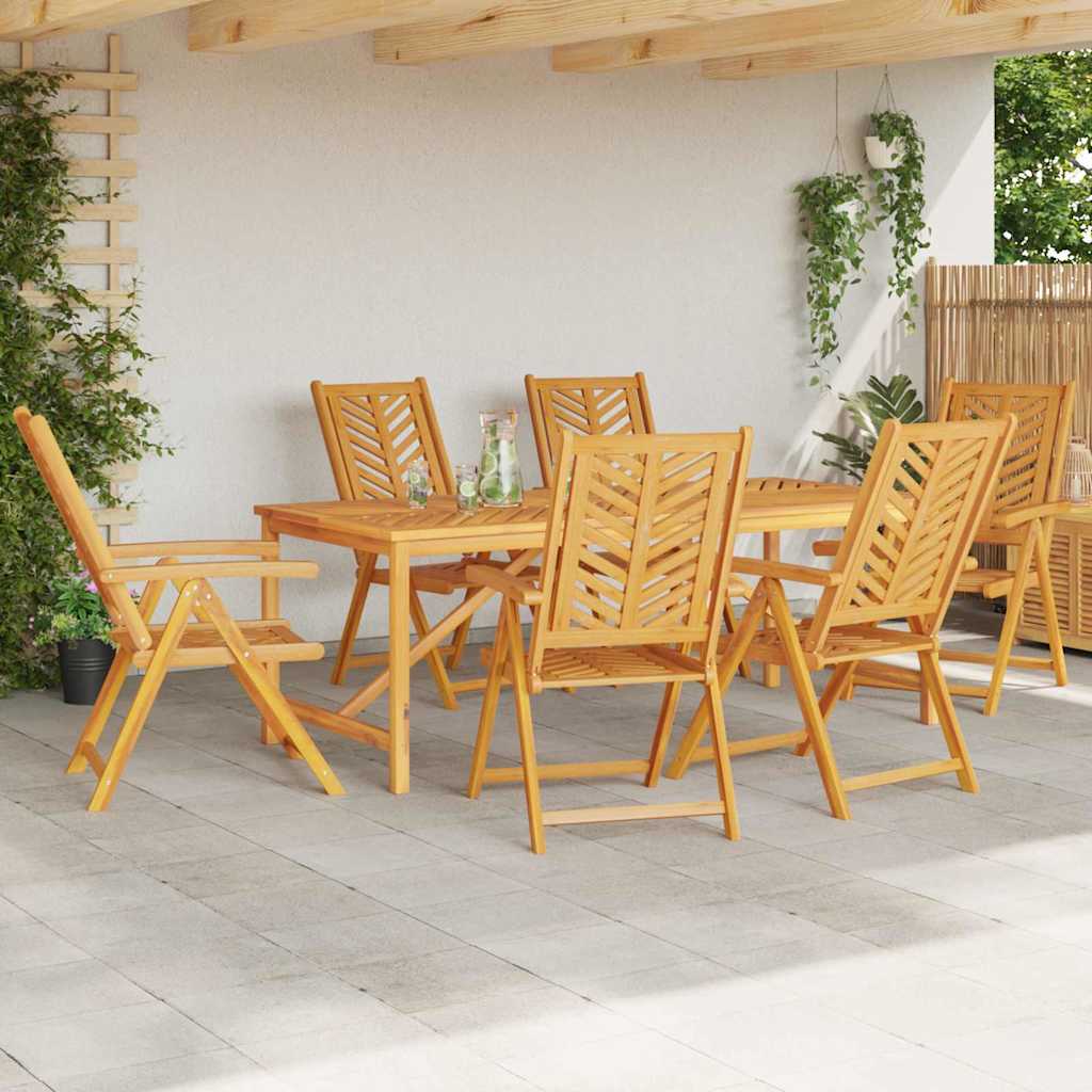 Sodo valgomojo komplektas 7 pcs Ruda Kietos akacijos mediena